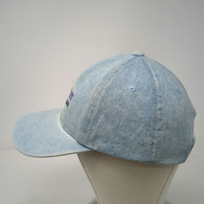 Toppers Baseball Cap Blue One Size Denim Embroidered Zubrin Logo Adjustable Hat