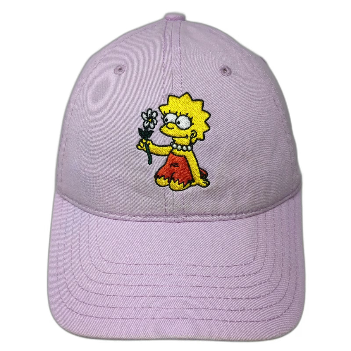 Mad Engine Lisa Simpson Purple Baseball Cap Hat One Size Embroidered Slideback