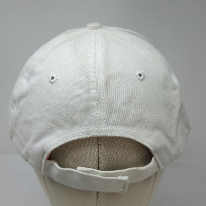 Busch Gardens Baseball Cap White One Size Pink BG Side Embroidery Strapback Hat