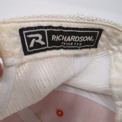 EB Snapback Mesh Back Trucker Hat Orange One Size Colorblock Richardson