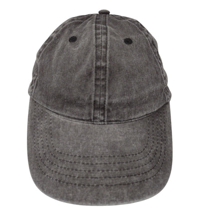 Unbranded Strapback Hat Gray OSFM Adjustable Vented Holes 6 Panel Blank