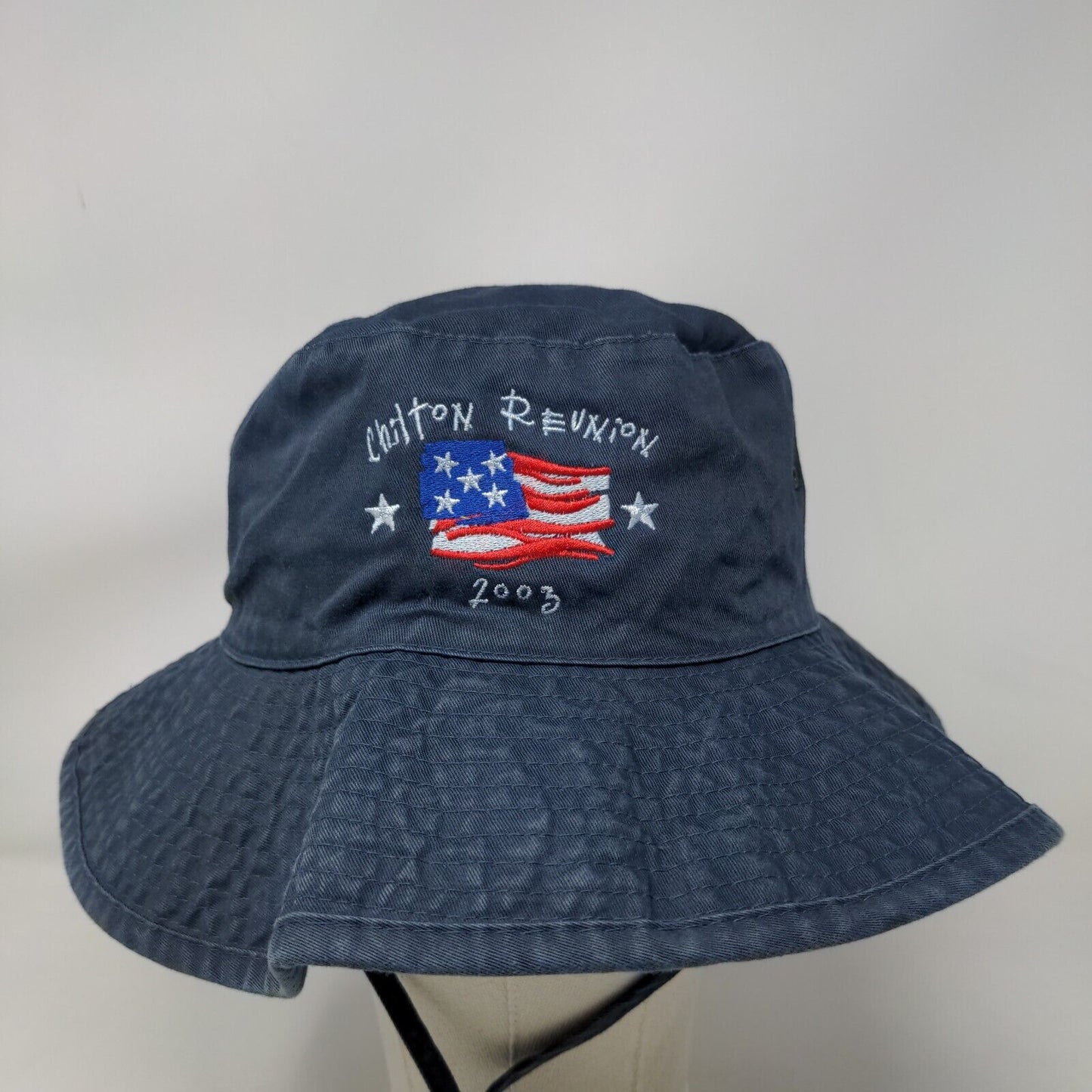 Chilton Reunion 2003 Fisherman Bucket Hat Blue S/M Patriotic Ouray W/Tags