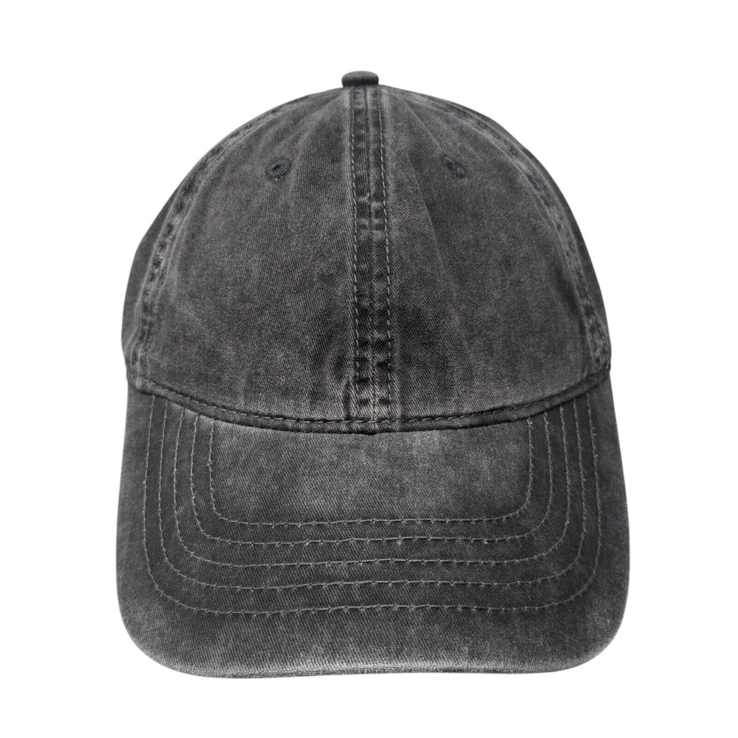 Unbranded Slideback Hat Solid Black Gray One Size Adjustable Vent Holes