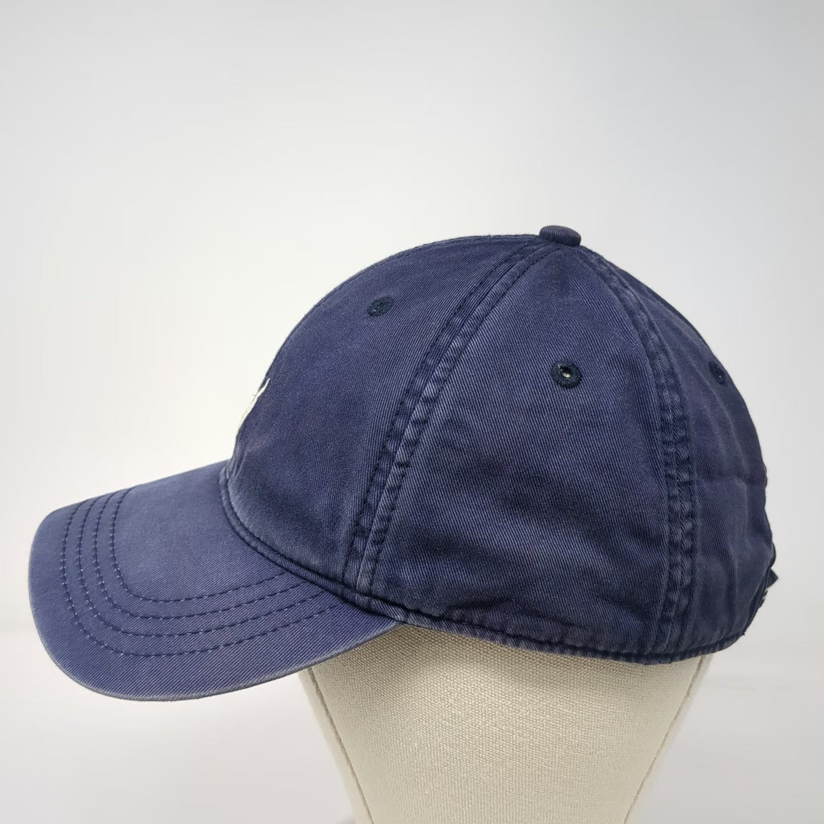 Nautica Baseball Cap Blue One Size Embroidered Sail Logo Slideback Cotton Hat