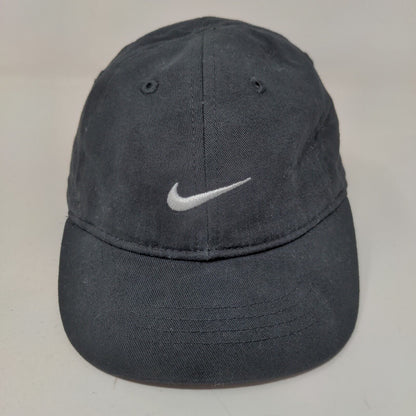 Nike Strapback Hat Black Adjustable Embroidered Swoosh Logo 100% Cotton