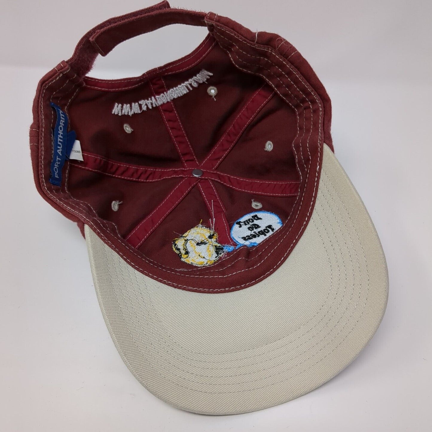 Don't Go Topless Save On Shells Strapback Hat Red One Size Embroidered