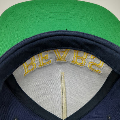 Yupoong 5 Panel Blue Yellow OSFM Snapback Flat Brim Bears Green Undervisor hat