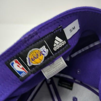 Los Angeles Lakers NBA Adidas Cap Purple M Embroidered Logo Stretch Fit Hat