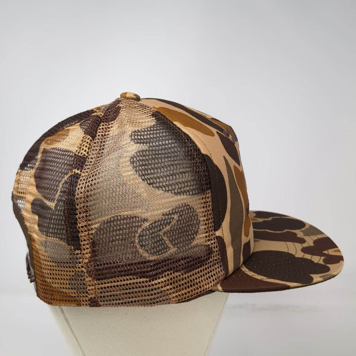 Tasco Industries Brown Camo Trucker Hat Mesh Back Snapback USA Made Vintage