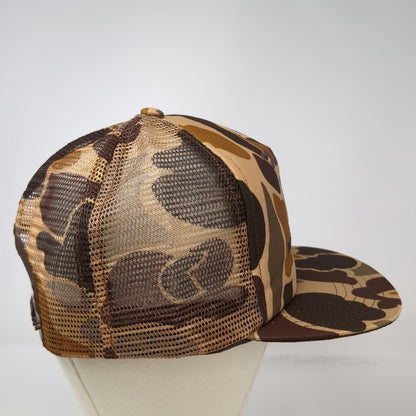 Tasco Industries Brown Camo Trucker Hat Mesh Back Snapback USA Made Vintage