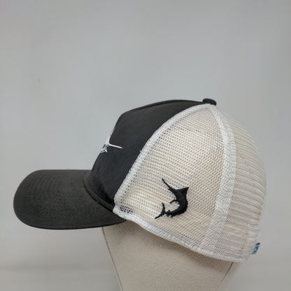Reel Legends Snapback Trucker Hat Black OSFA Adjustable Embroidered Mesh Back