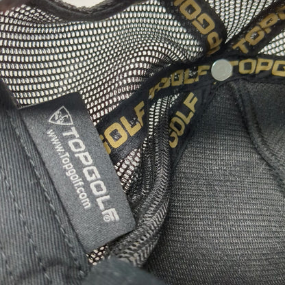 TopGolf Trucker Hat Black One Size Practice Swing King Snapback Mesh Golf Rope