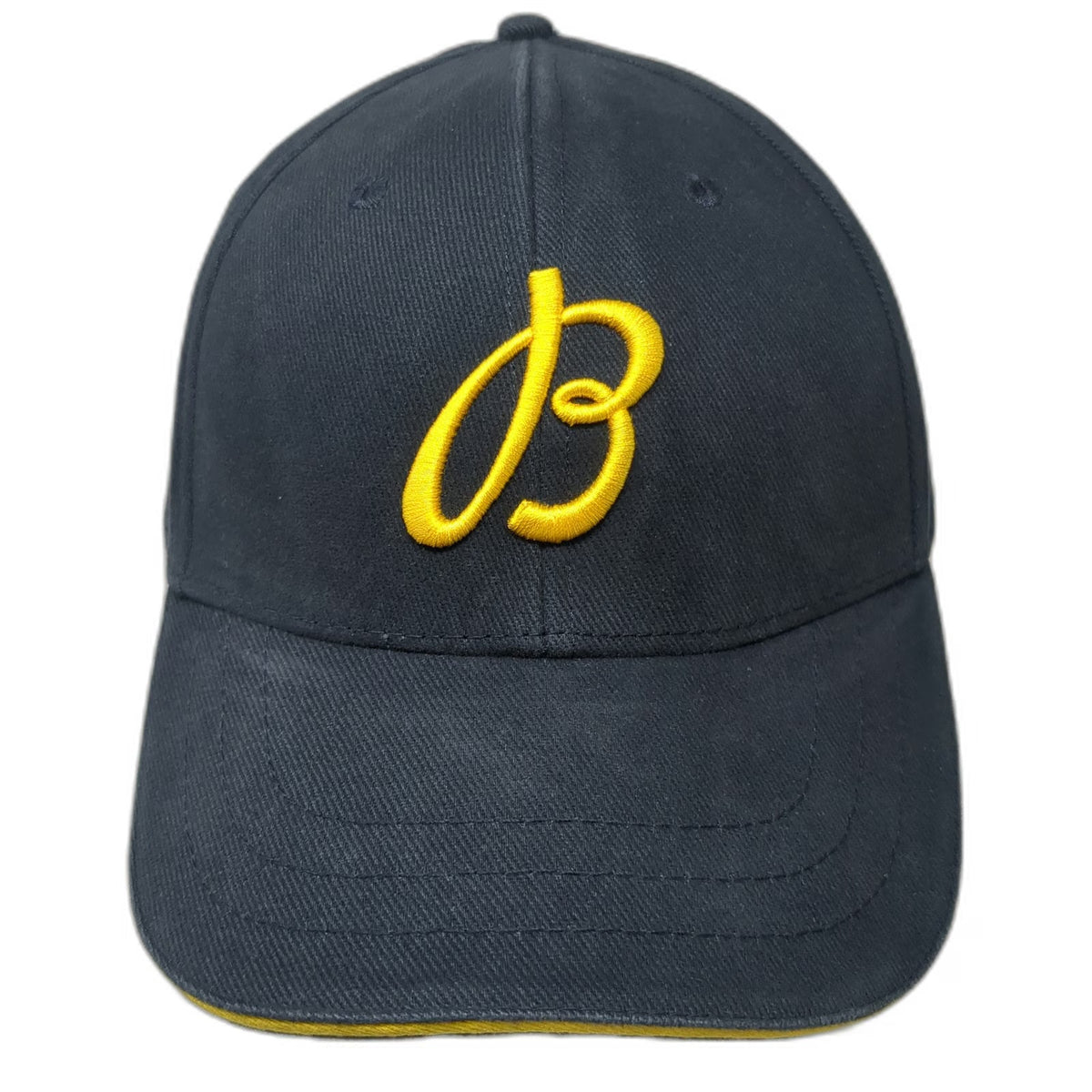 Breitling Baseball Cap Blue One Size Organic Cotton Leather Strapback Logo Hat