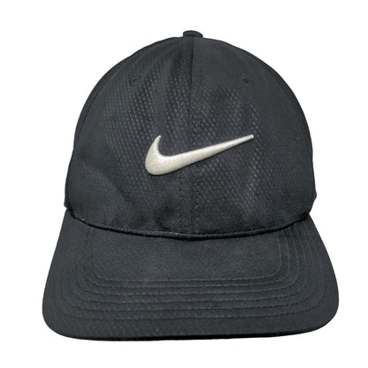 Nike Dri-Fit Fitted Hat Black One Size Breathable Embroidered Swoosh Just Do It