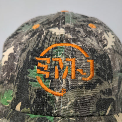 Hit Wear Men's Strapback Hat Camo Size OSFA Embroidered EMJ Logo Cotton