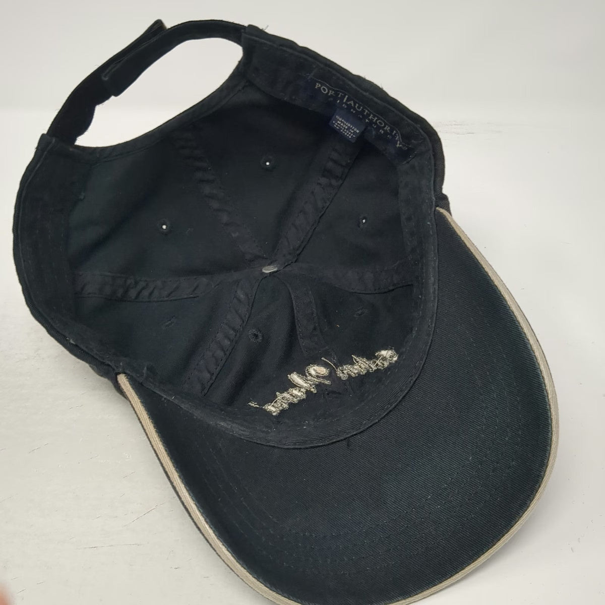 Port Authority Black Baseball Cap One Size John Ward Farrier Service Cotton Hat
