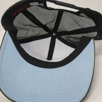 5 Panel Hat Gray Blue One Size MHRTA Logo Mesh Snapback Flat Brim Memorial