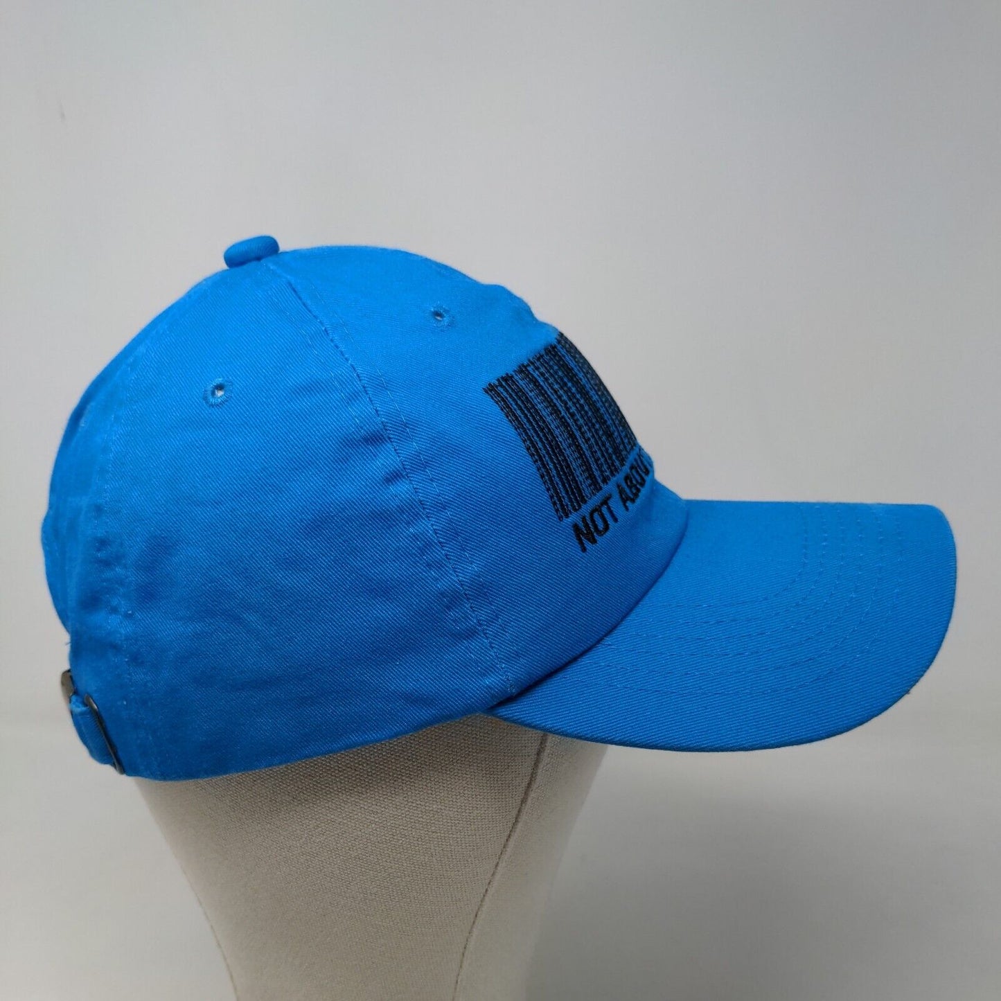 Unbranded Men's Slideback Hat Blue Size OSFM Embroidered Bar Code Label Logo