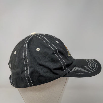 Greg Norman Strapback Hat Black OSFA Adjustable Embroidered 6 Panel