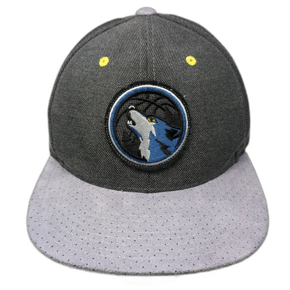 Minnesota Timberwolves NBA Mitchell & Ness Snapback Hat Gray One Size Perforated