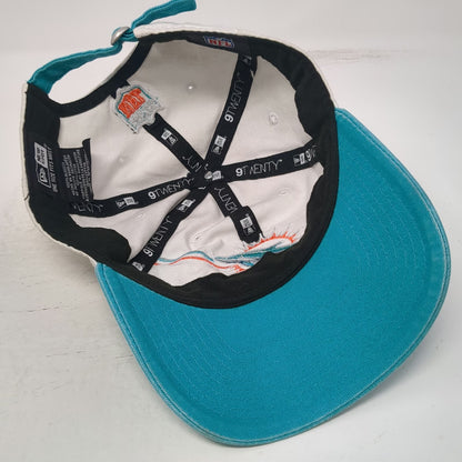 Miami Dolphins NFL New Era Hat White Blue Orange One Size Slideback 9TWENTY
