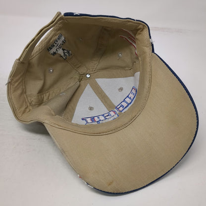 Big Cat Poker Run 2011 Beige Baseball Cap One Size American Flag Stars Race Hat