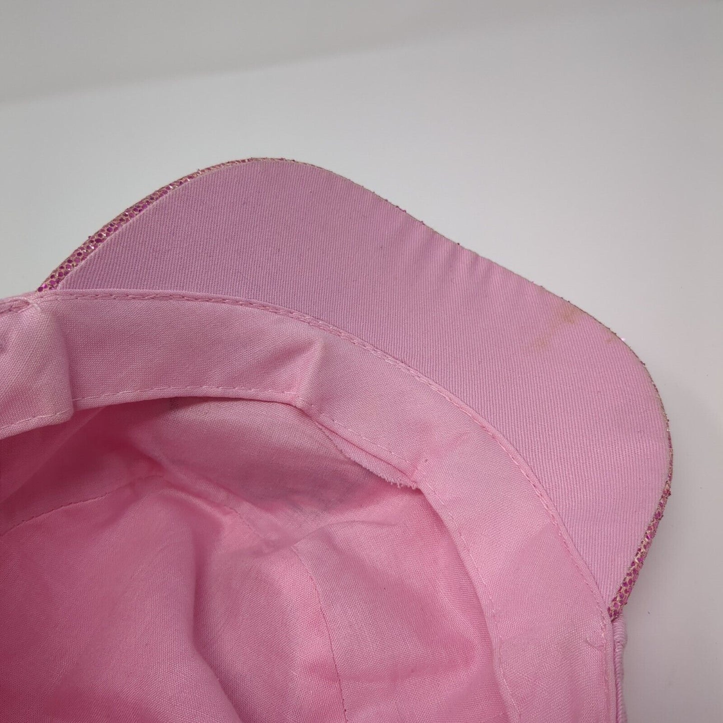 Hello Kitty Fitted Cadet Army Cap Hat Pink Small Embroidered Sparkly