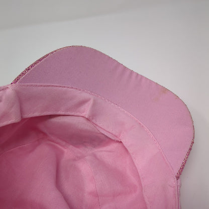 Hello Kitty Fitted Cadet Army Cap Hat Pink Small Embroidered Sparkly