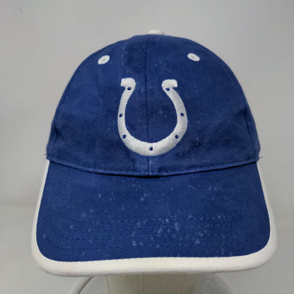 NFL Fan Apparel Mens Strapback Hat Blue OSFA Embroidered Indianapolis Colts Logo