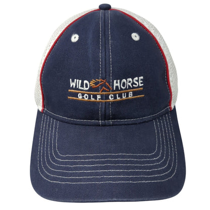 Wild Horse Golf Club Slideback Trucker Hat Blue OS Adjustable Mesh Cap America