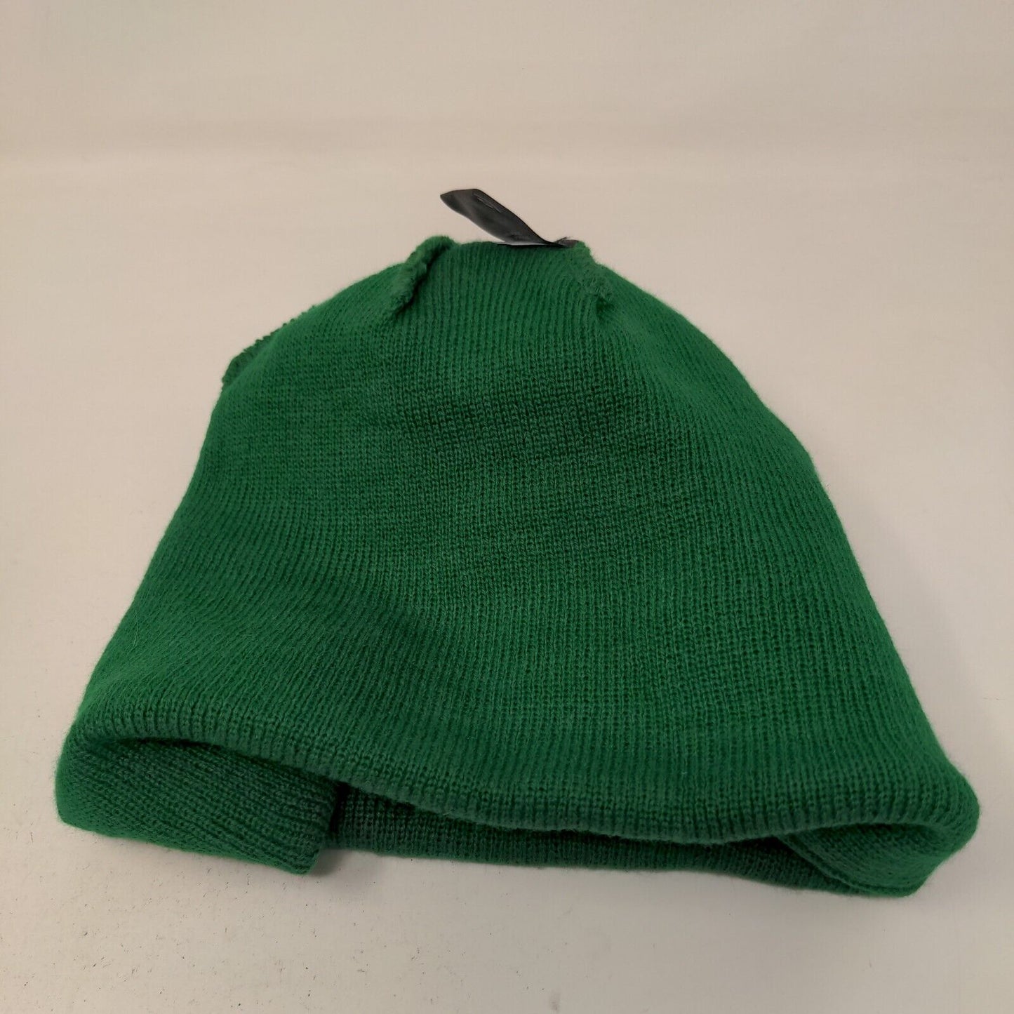 '47 Brand Men's Knit Beanie Hat Green White Striped Embroidered Black Cat Logo