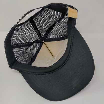 We Support Old Glory Snapback Rope Trucker Hat Black OSFA Mesh Back