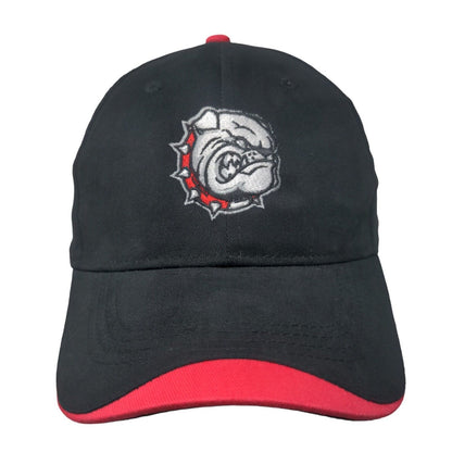 Hit Wear Men's Strapback Hat Black OSFA Embroidered McPherson Bulldogs Logo