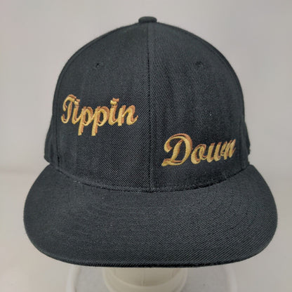 Tippin Down 40 Fitted Hat Black Size 7 3/4 Lightweight Embroidered 6 Panel Lids