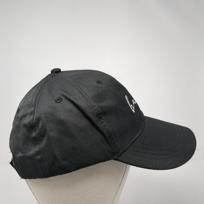 Babe Strapback Hat Black One Size Adjustable Embroidered Vented Holes 6 Panel