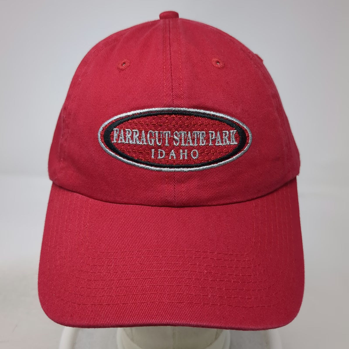 Fahrenheit Baseball Cap Red One Size Farragut State Park Idaho Cotton Patch Hat