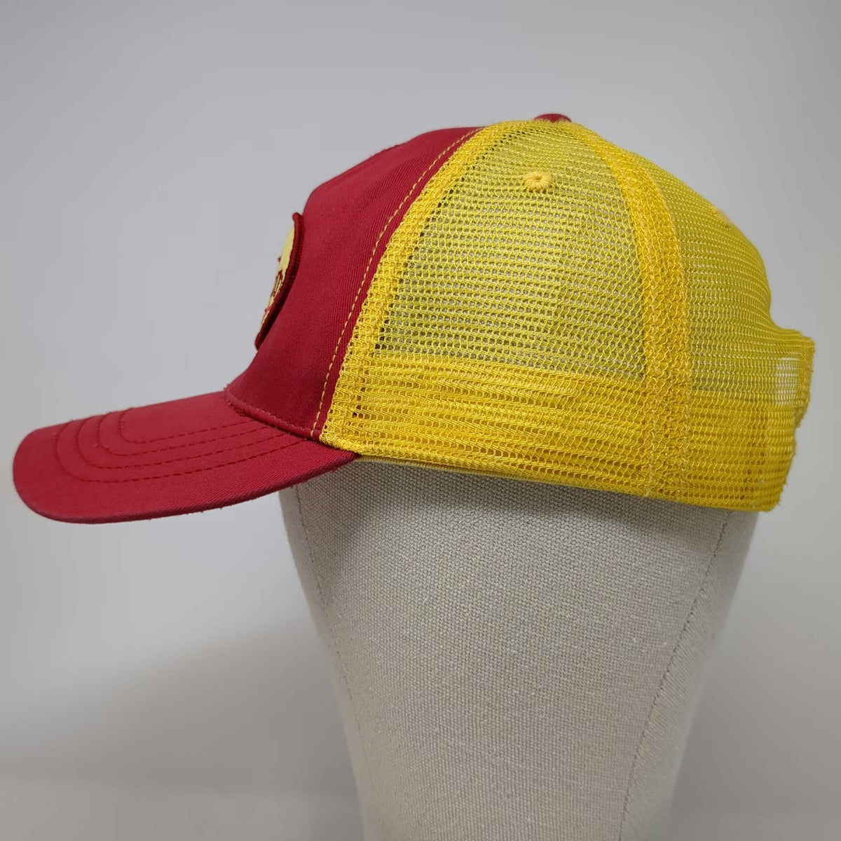 Citeez Brooklyn New York City Trucker Hat Red Yellow Mesh Snapback One Size Cap
