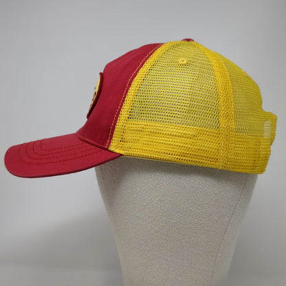 Citeez Brooklyn New York City Trucker Hat Red Yellow Mesh Snapback One Size Cap