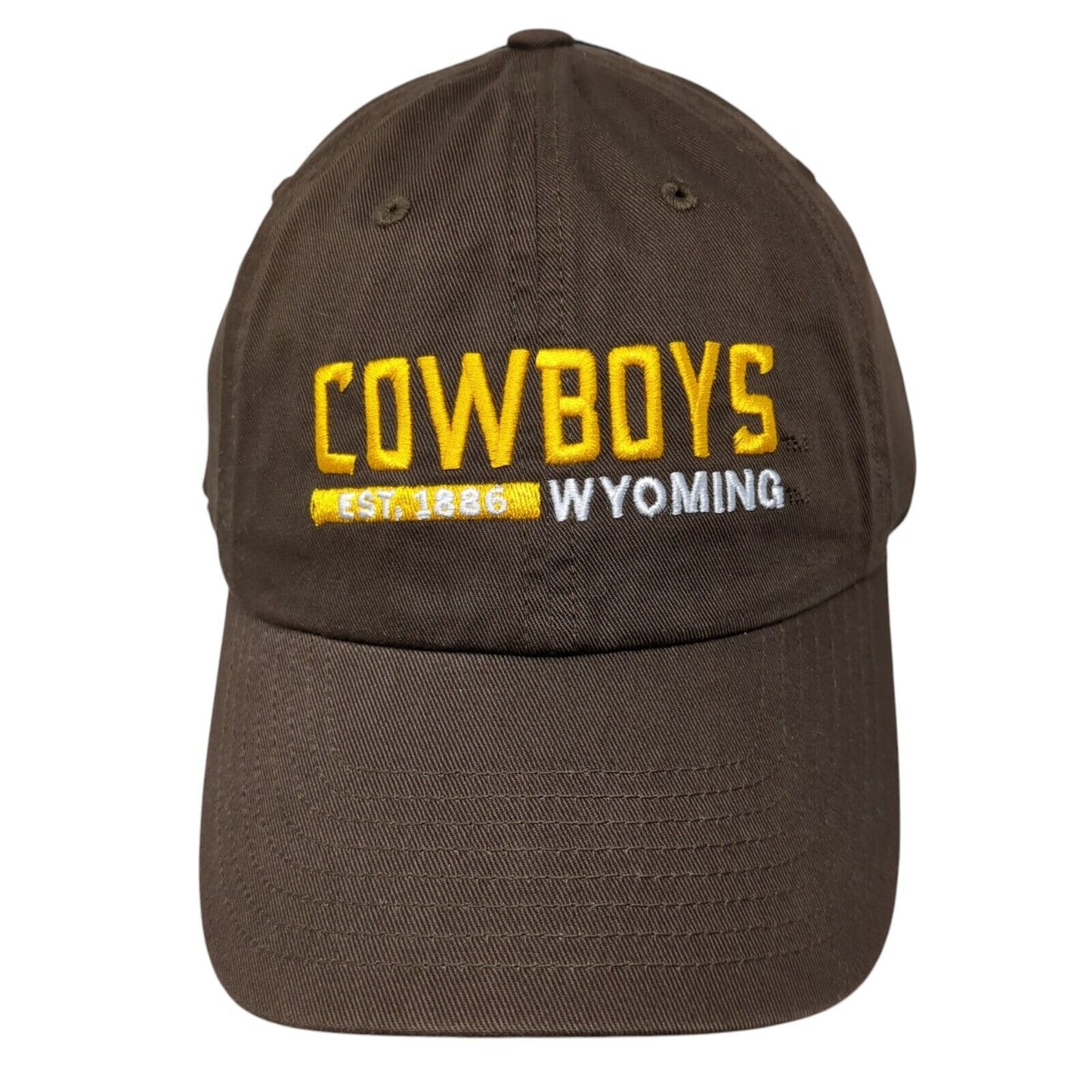 Cowboys Wyoming Slideback Hat Brown OSFA Embroidered Captivating W/Tags