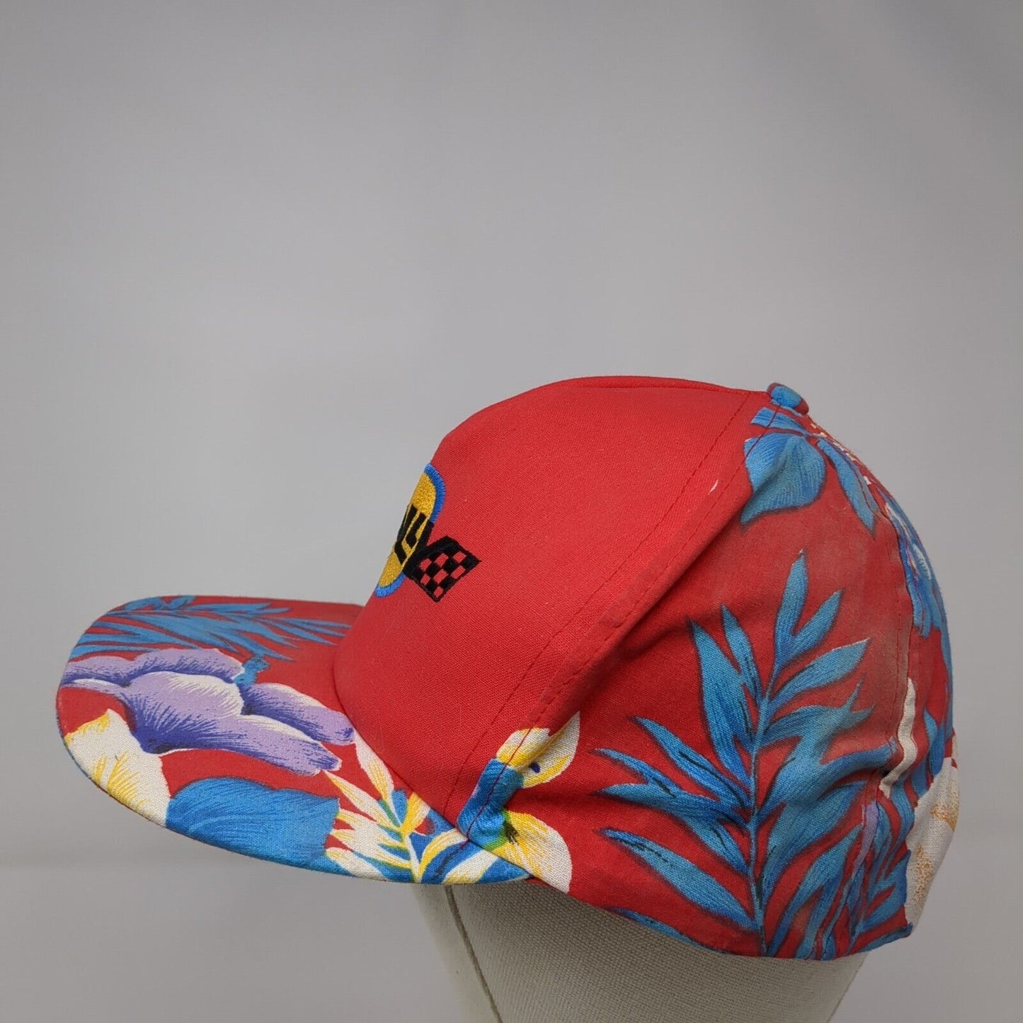 Rally Snapback Hat Multi One Size Adjustable Embroidered Floral Print Cotton