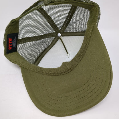 Hyde Perk Coffee House Snapback Rope Trucker Hat Green One Size Mesh Back
