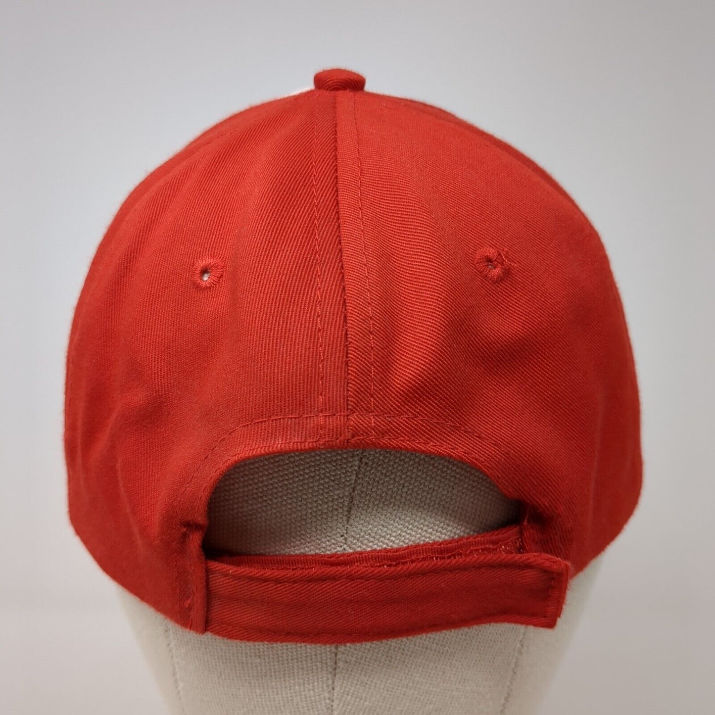 Italia Strapback Hat Red One Size Adjustable Embroidered Patriotic 6 Panel