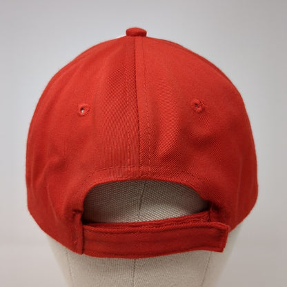Italia Strapback Hat Red One Size Adjustable Embroidered Patriotic 6 Panel