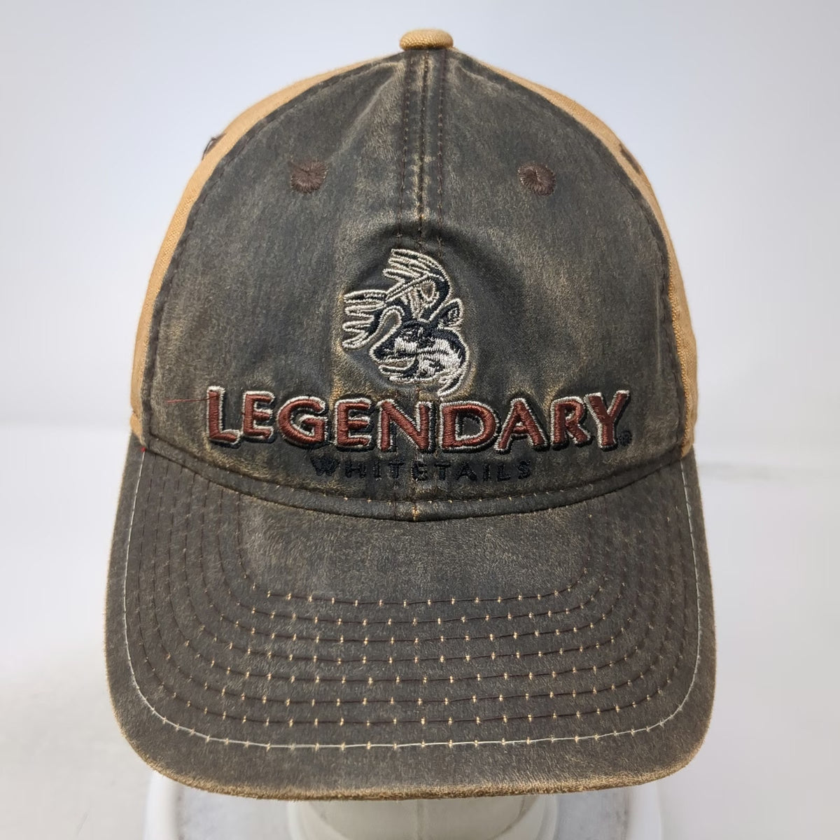 Legendary Whitetails Baseball Cap Brown One Size Strapback Hat Hunting Deer Buck