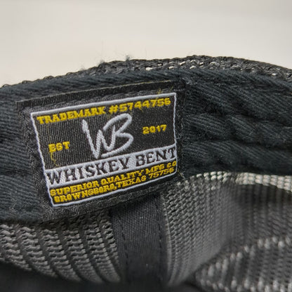 Whiskey Bent Trucker Hat Black One Size Mesh Rope Patch Snapback Old School