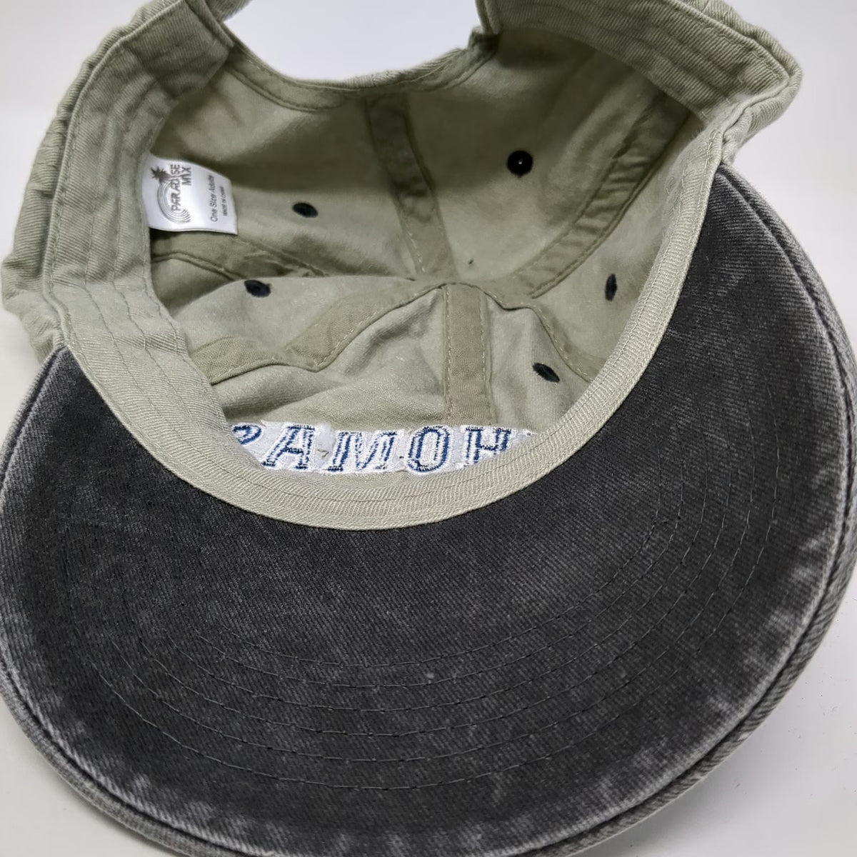 Paradise Mix St. Thomas USVI Baseball Cap Green OSFM Slideback Contrast Bill Hat
