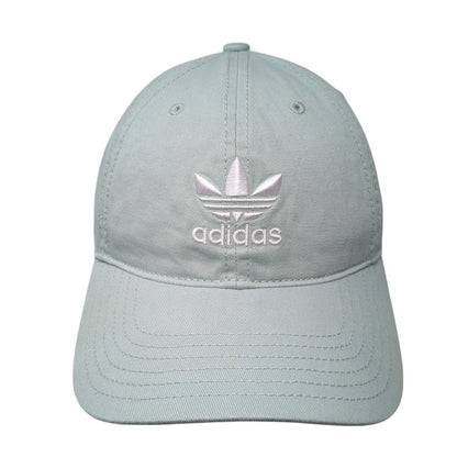 Adidas Trefoil Slideback Hat Green One Size Solid Embroidered 6 Panel