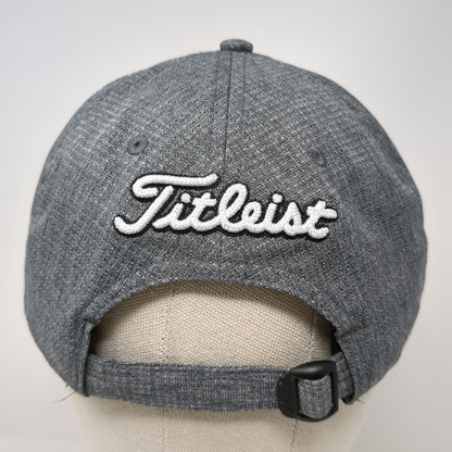 Titleist Baseball Cap Gray One Size Textured Embroidered Logo Golf Hat Slideback