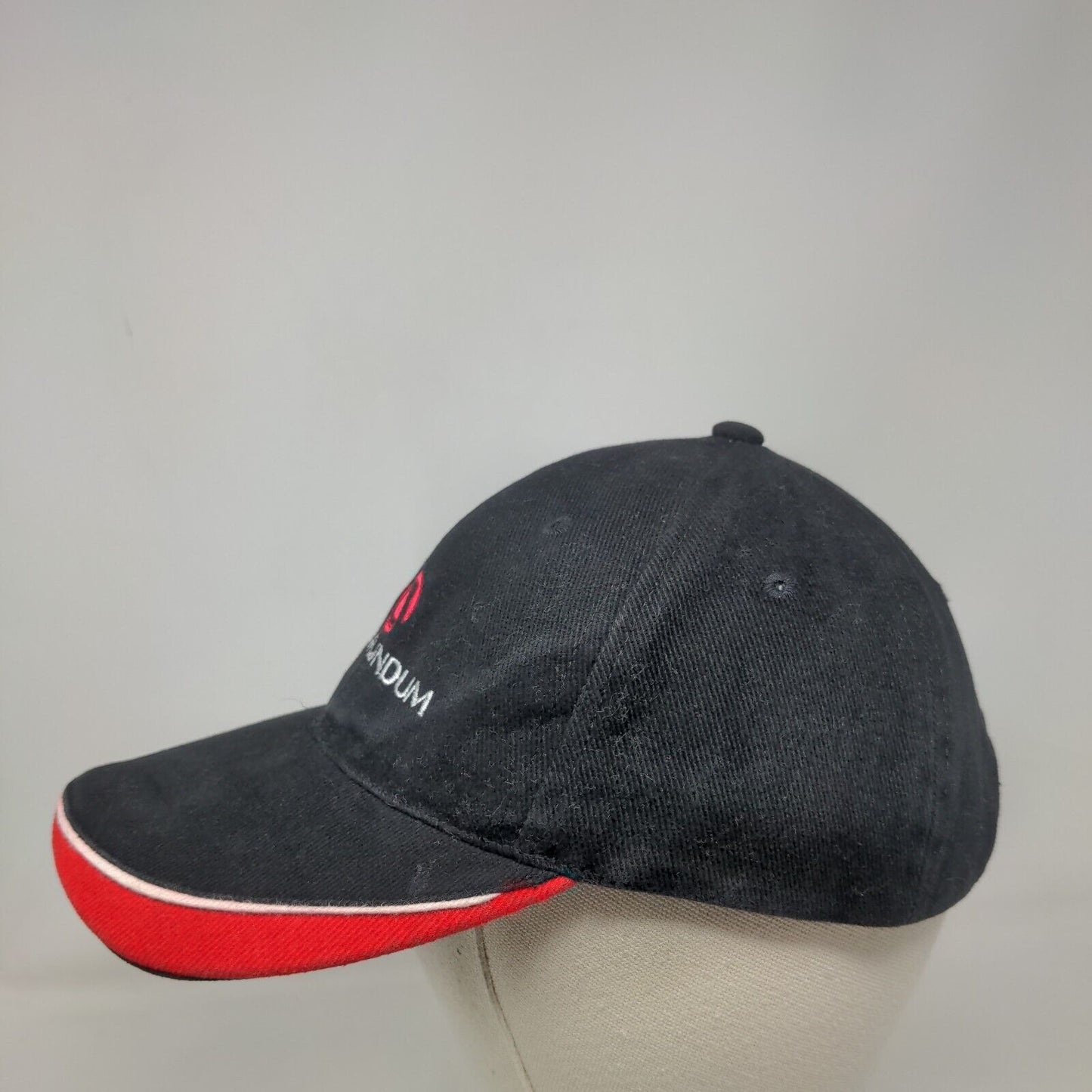 Carborundum Strapback Hat Black One Size Adjustable Embroidered Wompro Cotton