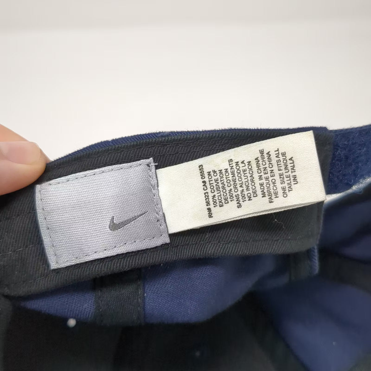 Nike Baseball Cap Blue Adjustable Embroidered Swoosh Just Do It Logo Hat Vintage